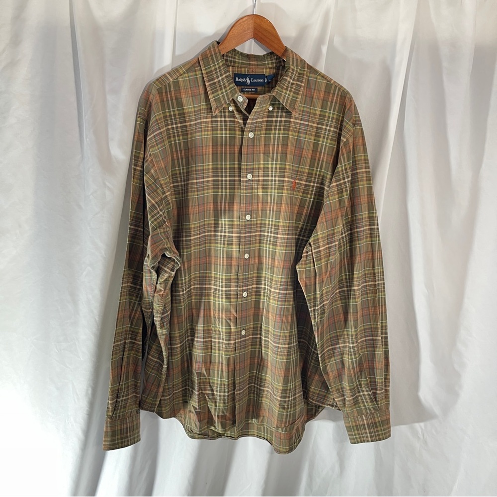 Men's Ralph Lauren Classic Fit Plaid Button Down Men's Shirt